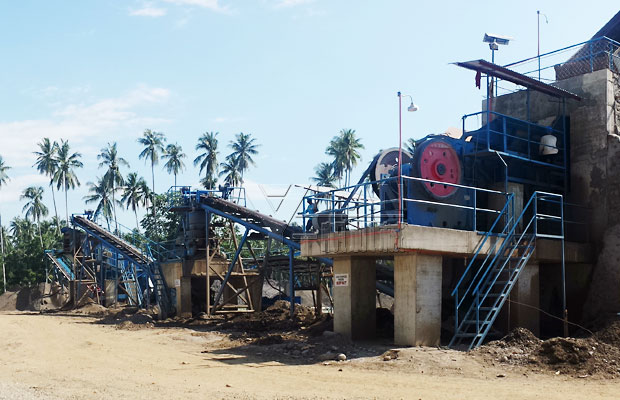 菲律賓河卵石制砂生產(chǎn)線全貌 菲律賓河卵石制砂生產(chǎn)線全貌